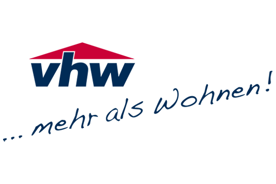 Logo von vhw mit Schriftzug mehr als Wohnen
