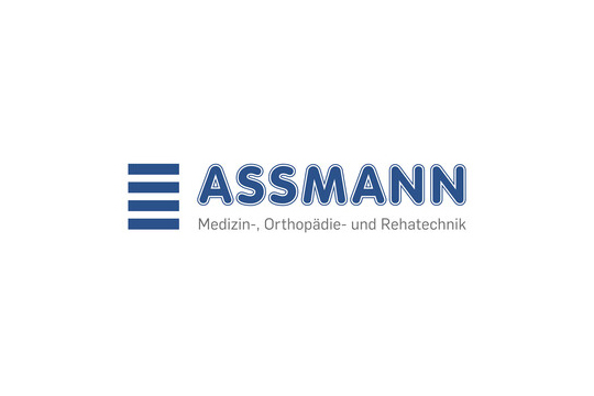 Logo von Assmann mit Schriftzug Medizin-, Orthopädie und Rehatechnik 