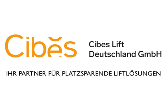 Logo von Cibes Lift Deutschland GmbH mit Schriftzug Ihr Partner für platzsparenden Liftlösungen