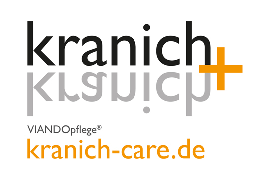 Logo von kranich mit Schriftzug Viandopflege kranich-care.de 